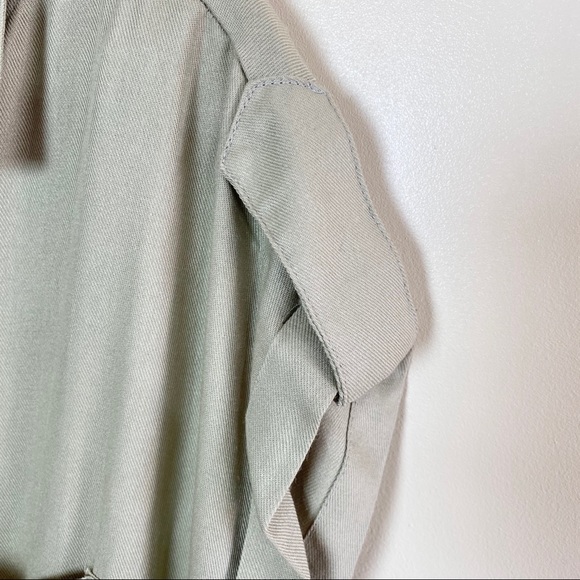 Abound Short Sleeve Button Front Twill Jumpsuit - Picture 5 of 7